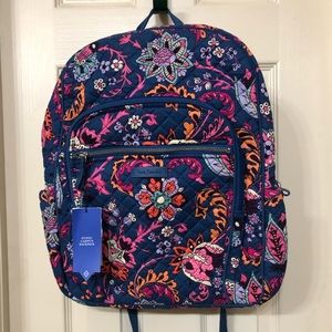 Vera Bradley Iconic Campus Backpack Dragon Fruit Floral NWT